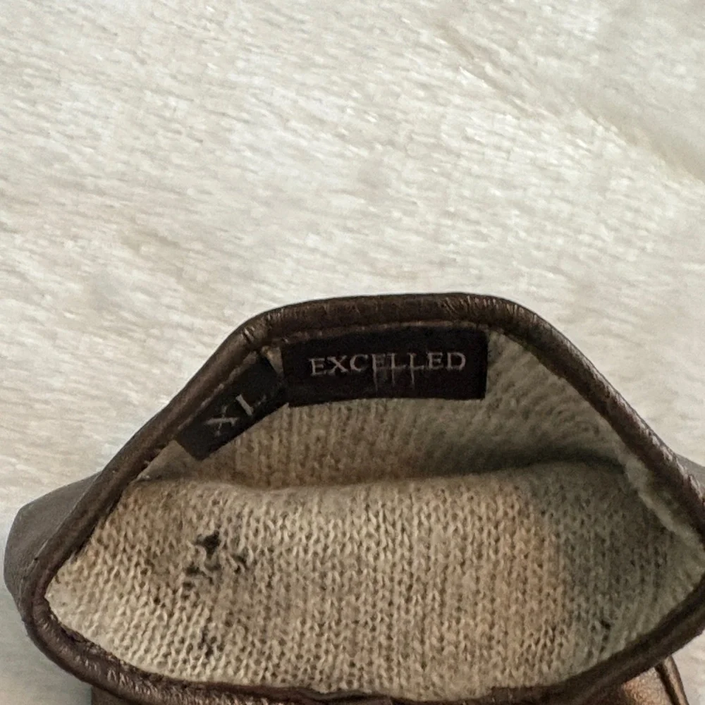 Excelled Women's Brown Leather Gloves- Cashmere Lined - Picture 4 of 8